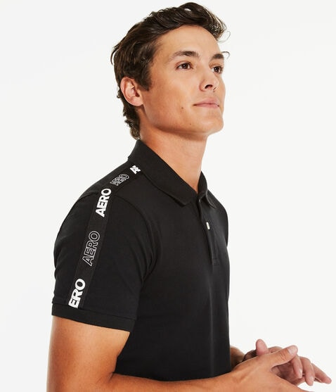 Aero Logo Sleeve Tape Stretch Jersey Polo