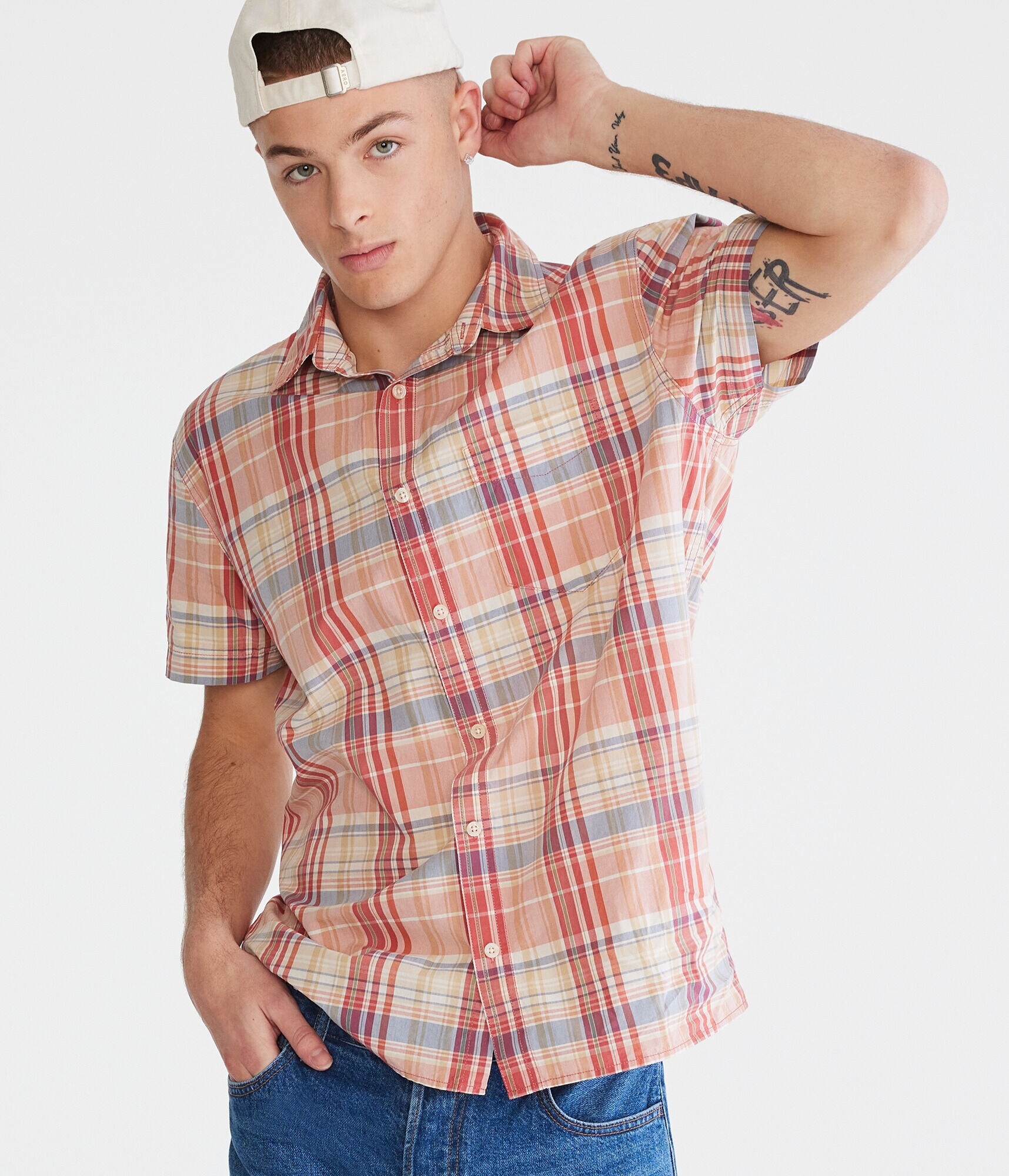 Plaid Poplin Shirt