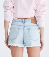 Vintage High-Rise Crossover Denim Shorty Shorts