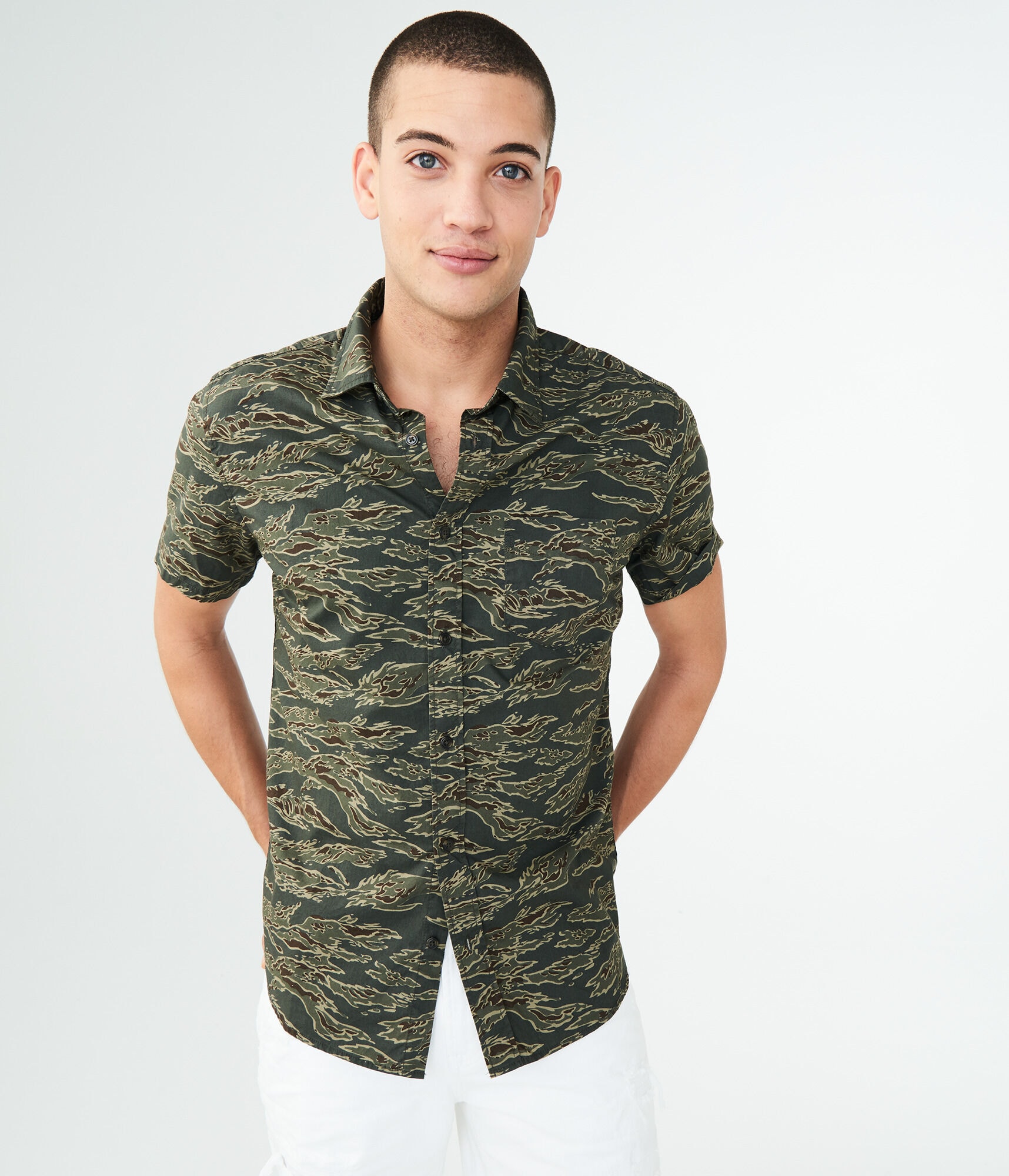 Tiger Camo Woven Shirt