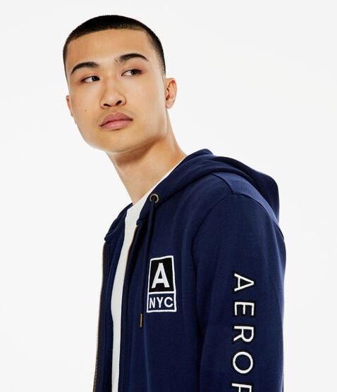 Aeropostale NYC Heritage Full-Zip Hoodie Aeropostale NYC Heritage Full-Zip Hoodie