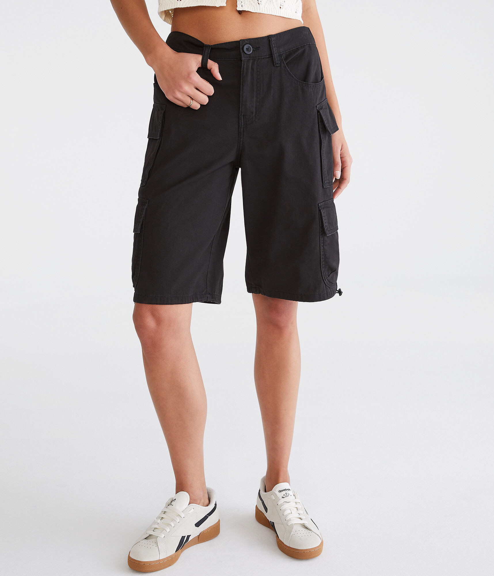 Twill Cargo Bermuda Shorts