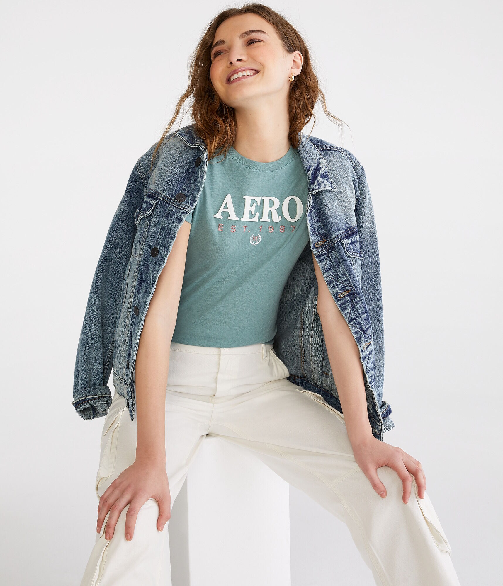 Aeropostale 1987 Appliqu&eacute; Graphic Tee