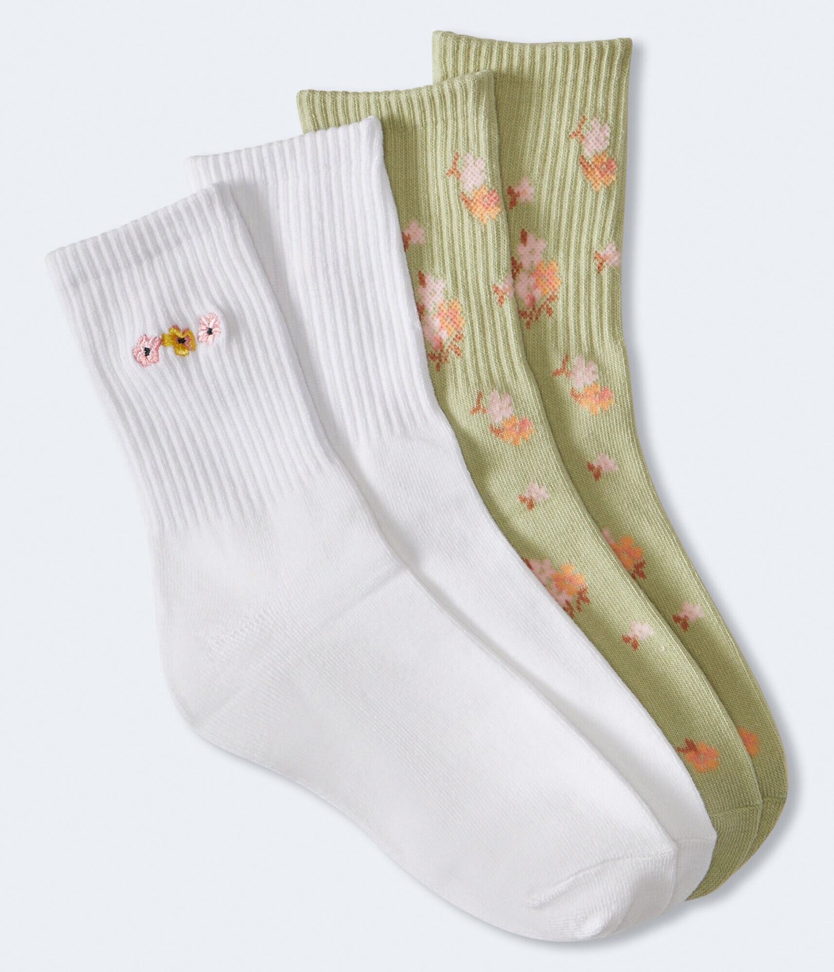 Floral Crew Sock 2-Pack