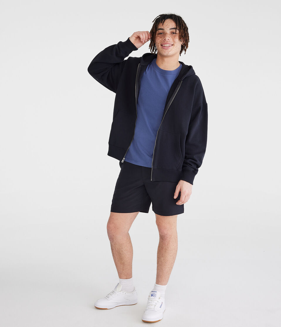 Hybrid Flat-Front Shorts 7"