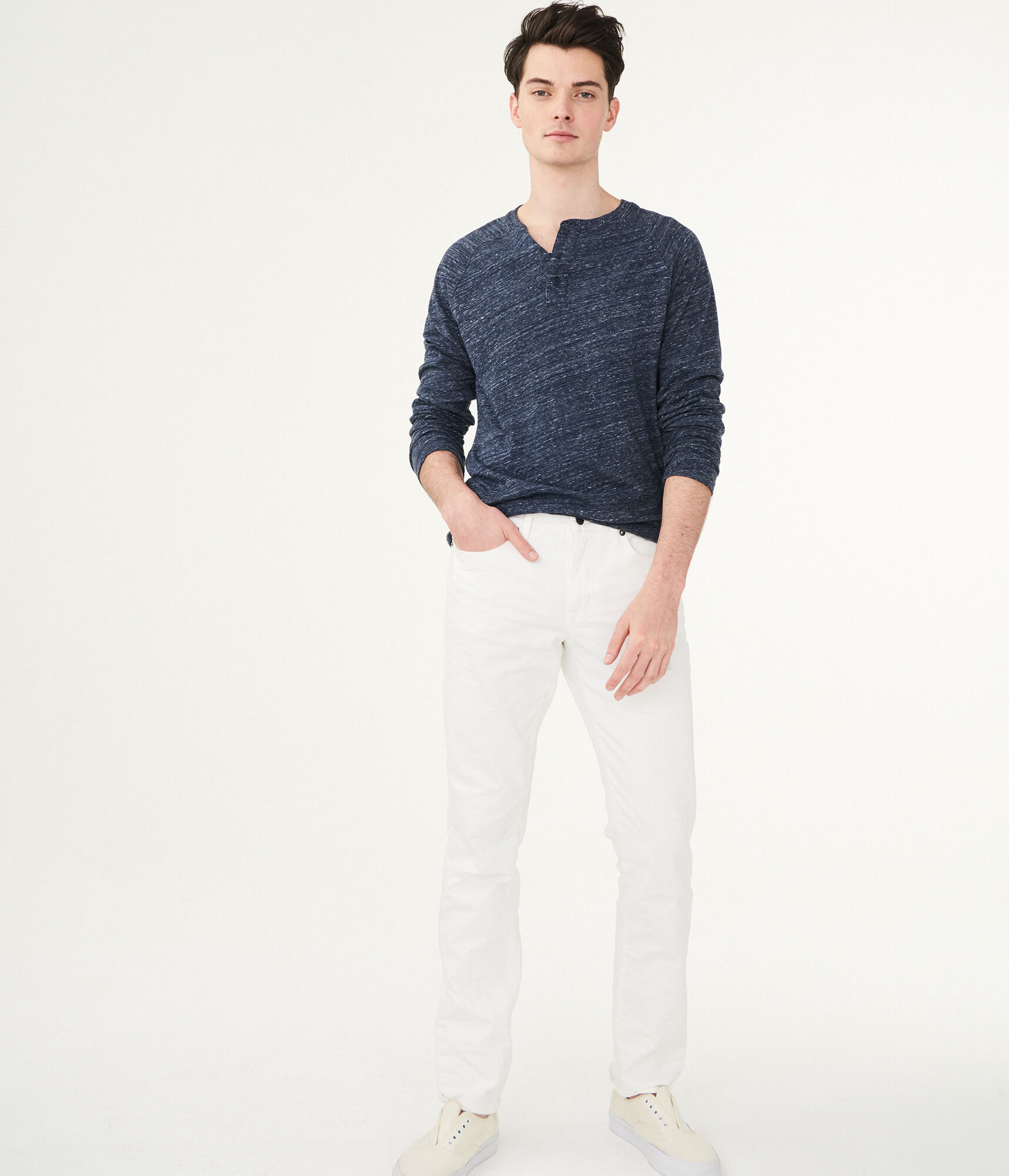 Slim Straight White Stretch Jean