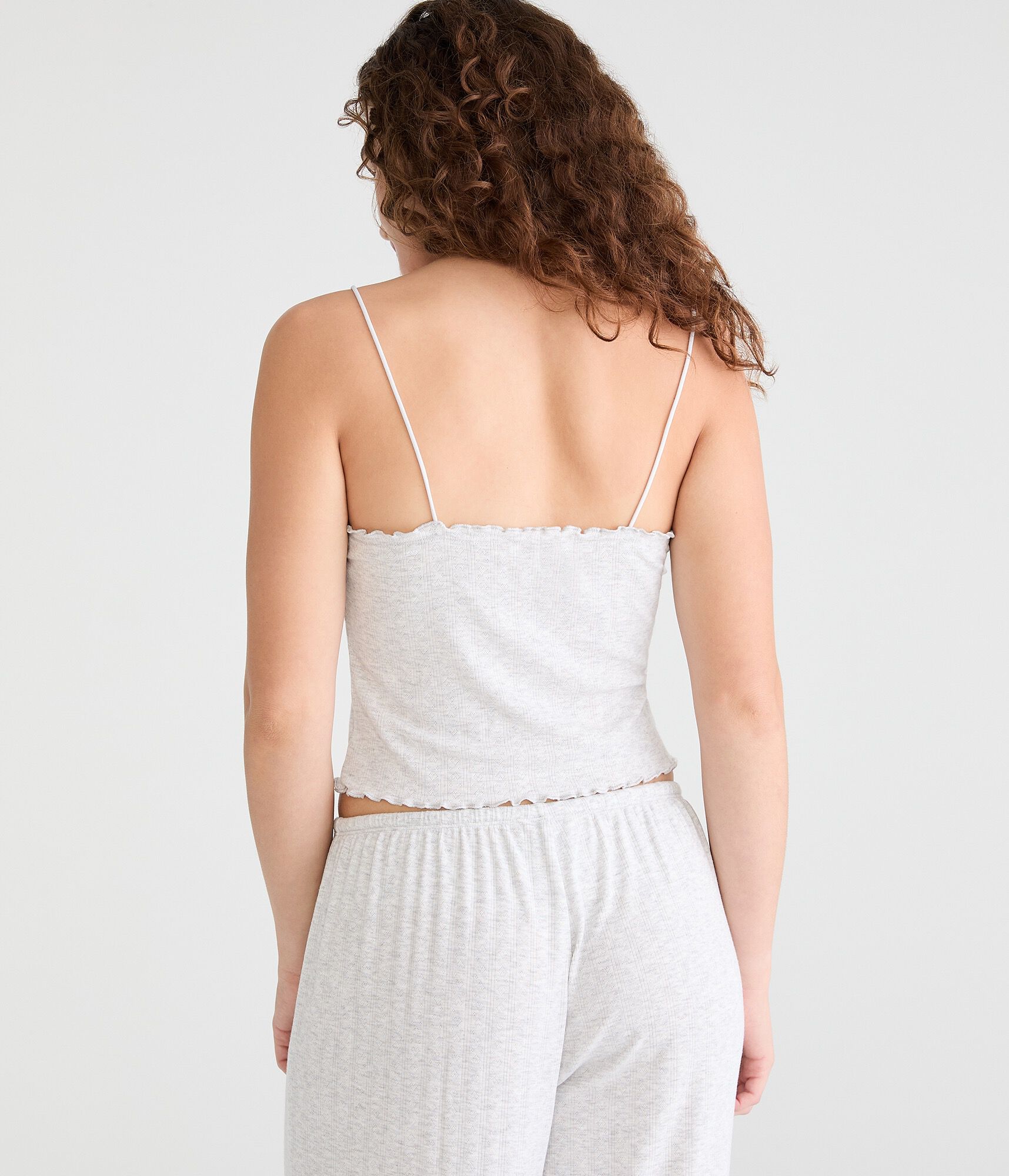 Pointelle Cropped Sleep Cami