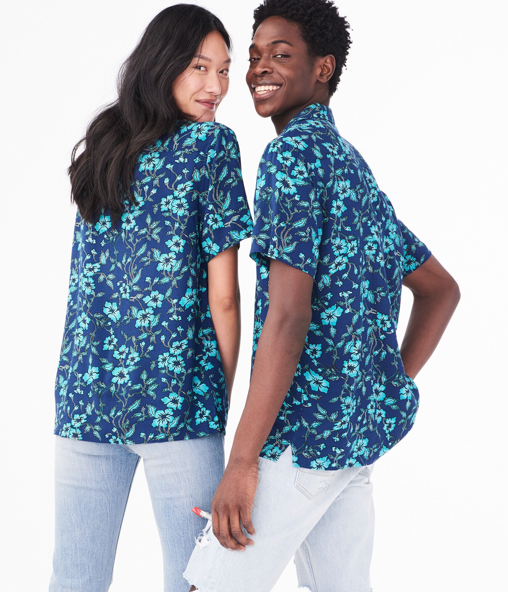 Aero One Luau Floral Button-Down Shirt
