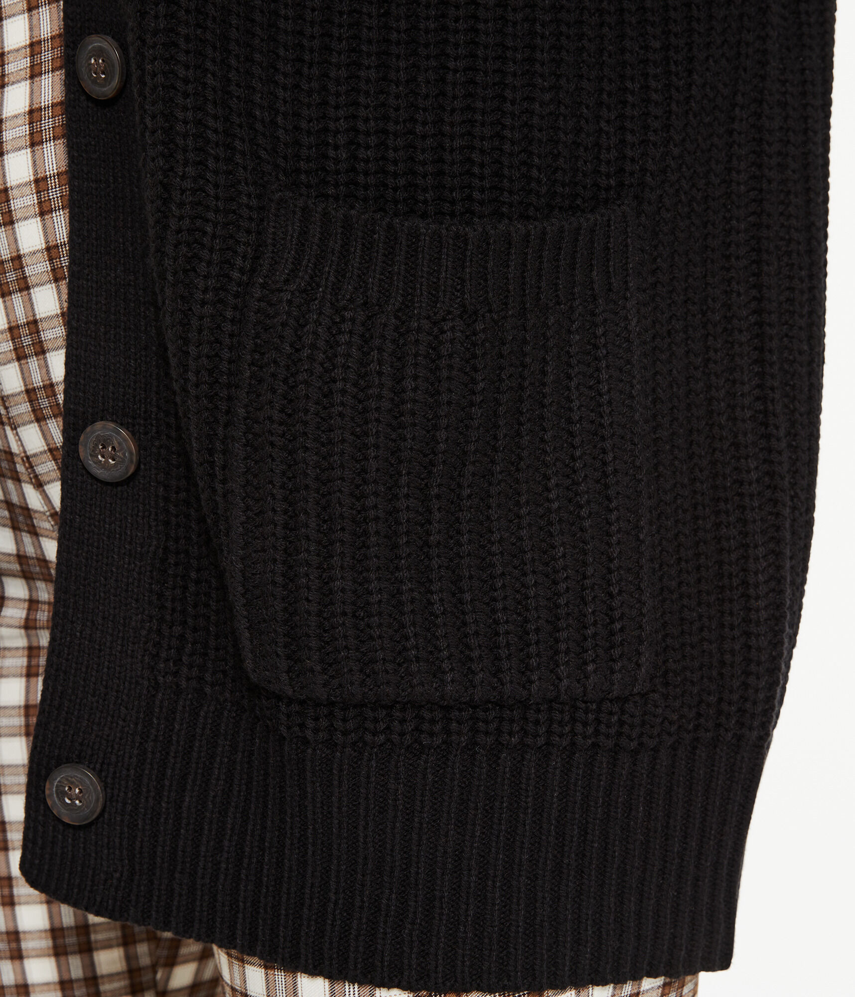 Ribbed Oversized V-Neck Cardigan