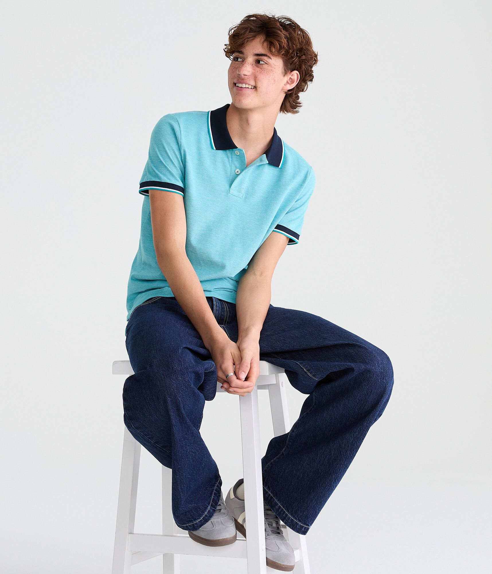 Contrast Tipped Piqu&eacute; Polo