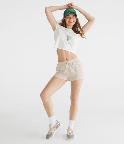 High-Rise Gauze Shorts