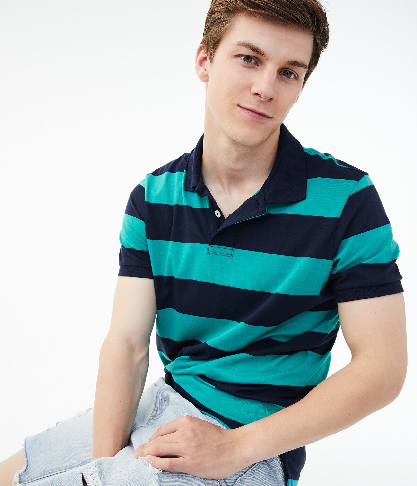 Rugby Stripe Jersey Polo