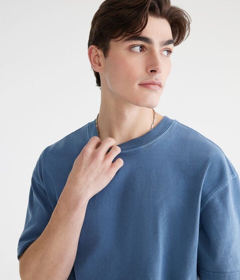 Washed Boxy Fit Crew Tee Washed Boxy Fit Crew Tee