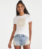 Floral Box Foil Graphic Tee