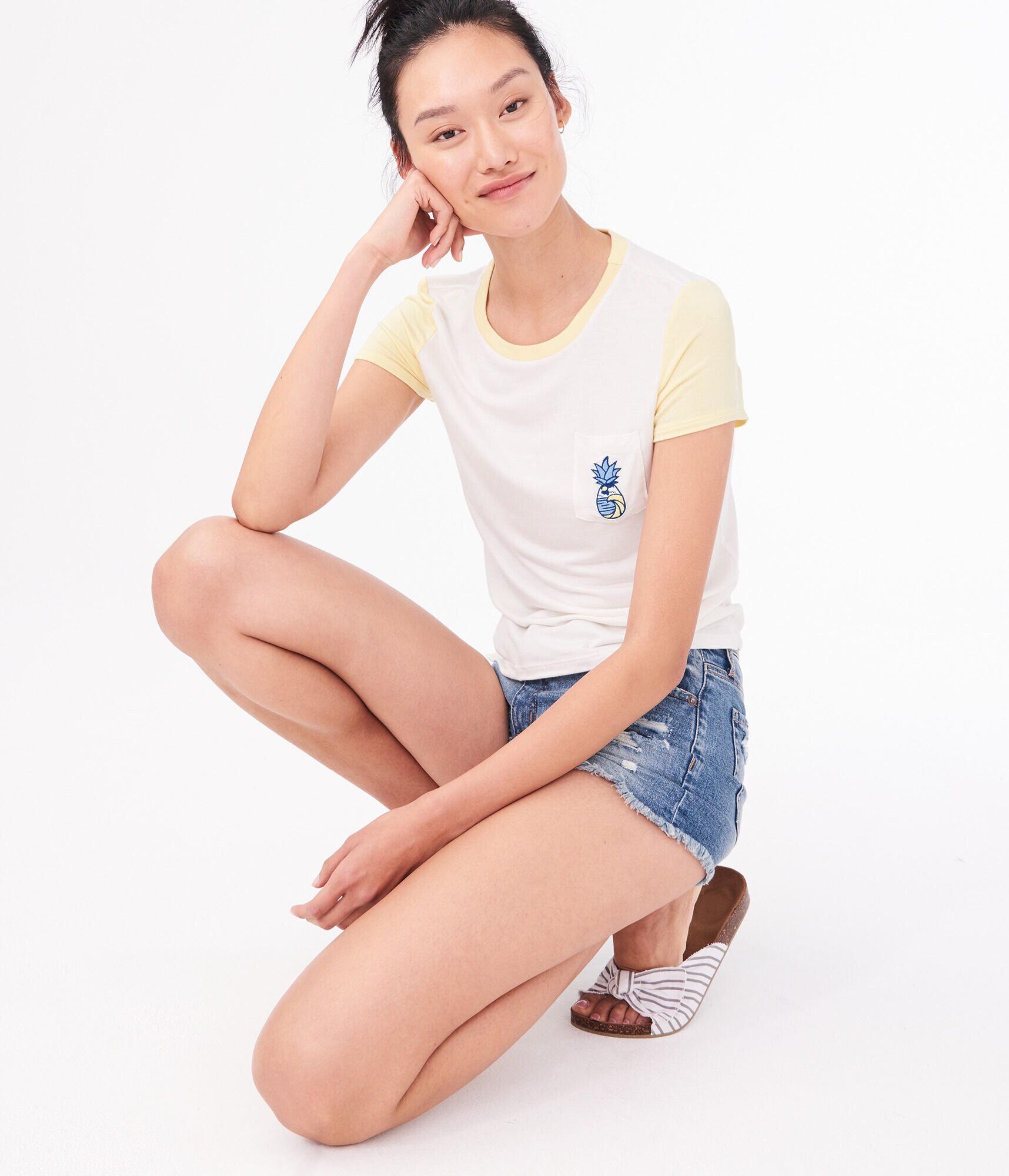 Seriously Soft Pineapple Graphic Girl Tee