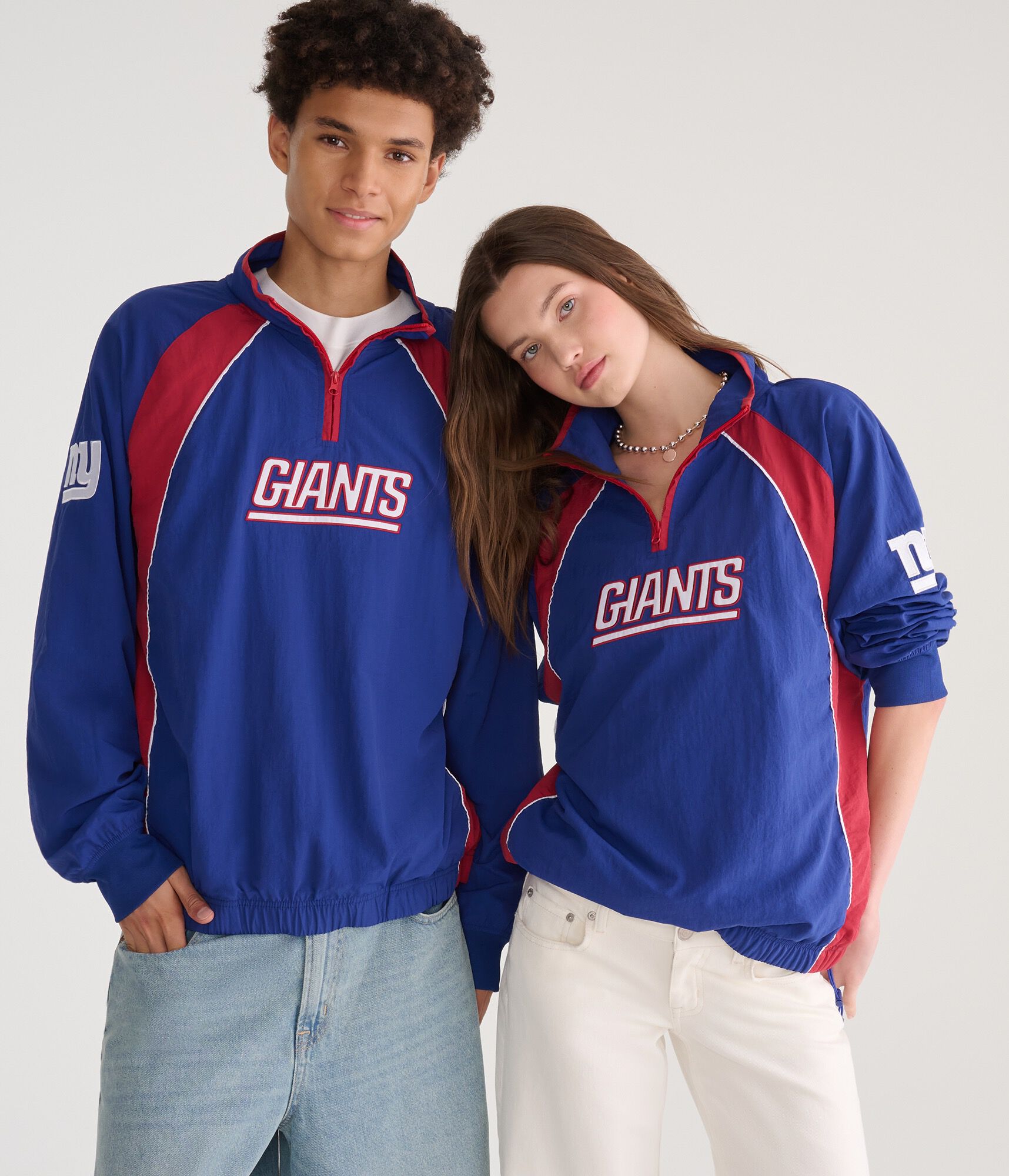 New York Giants Quarter-Zip Track Jacket