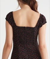 Floral Scoop-Neck A-Line Mini Dress