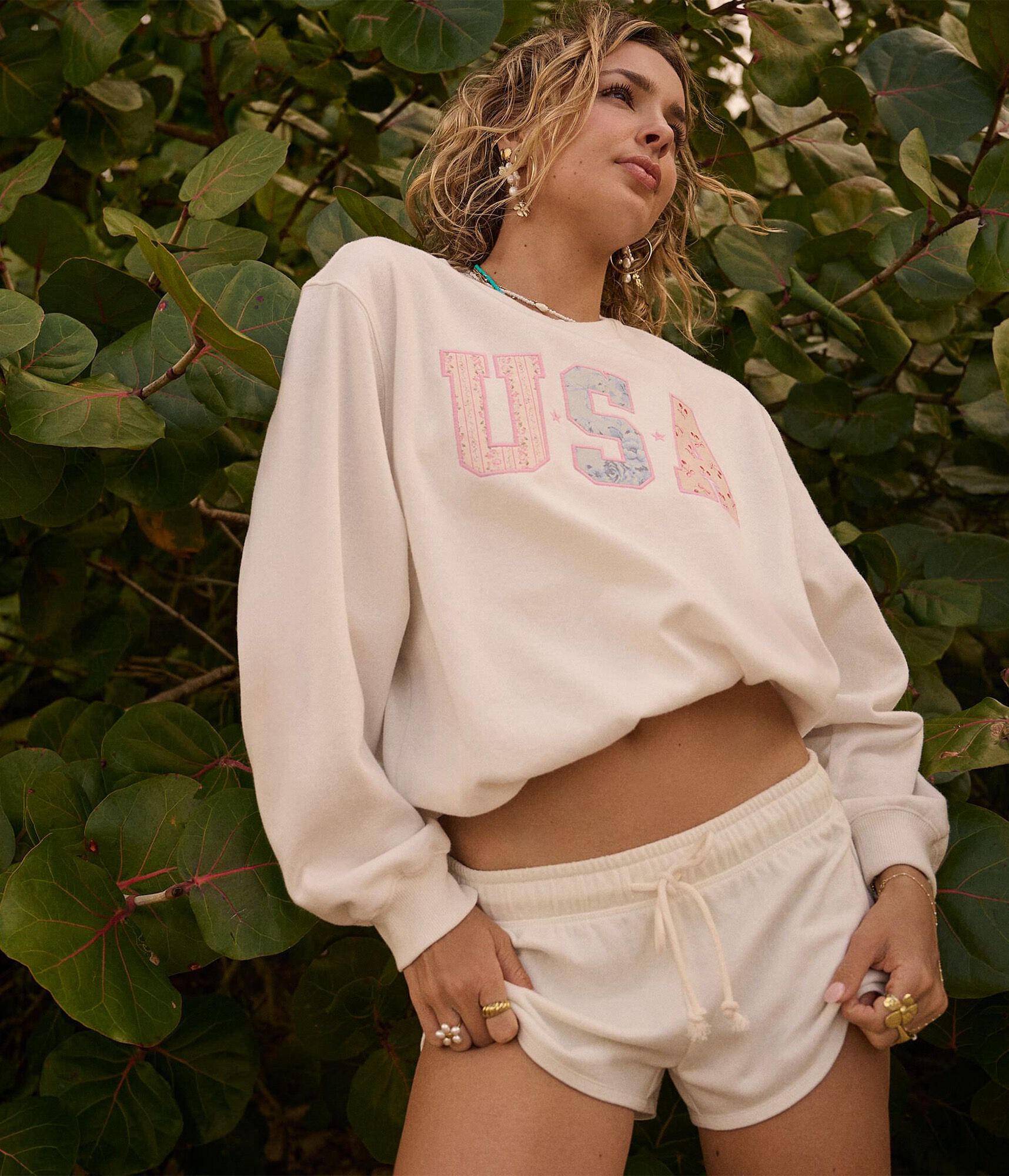 Cloud Soft USA Oversized Crew Sweatshirt