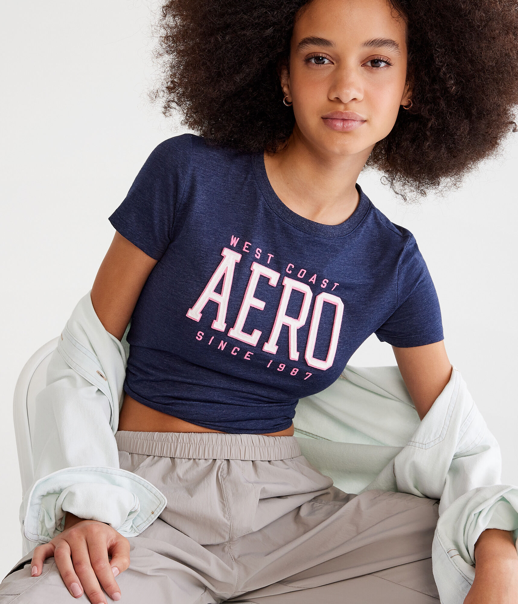Aero West Coast Appliqu&eacute; Graphic Tee