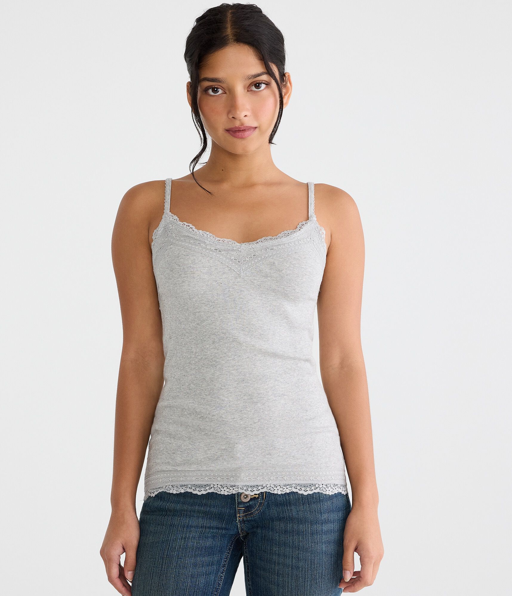 Y2K Lace Scoop-Neck Cami