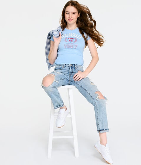 Aeropostale 1987 Crest Appliqué Graphic Tee