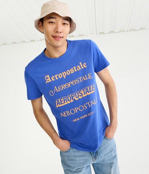 Repeating Aeropostale Logo Graphic Tee Repeating Aeropostale Logo Graphic Tee