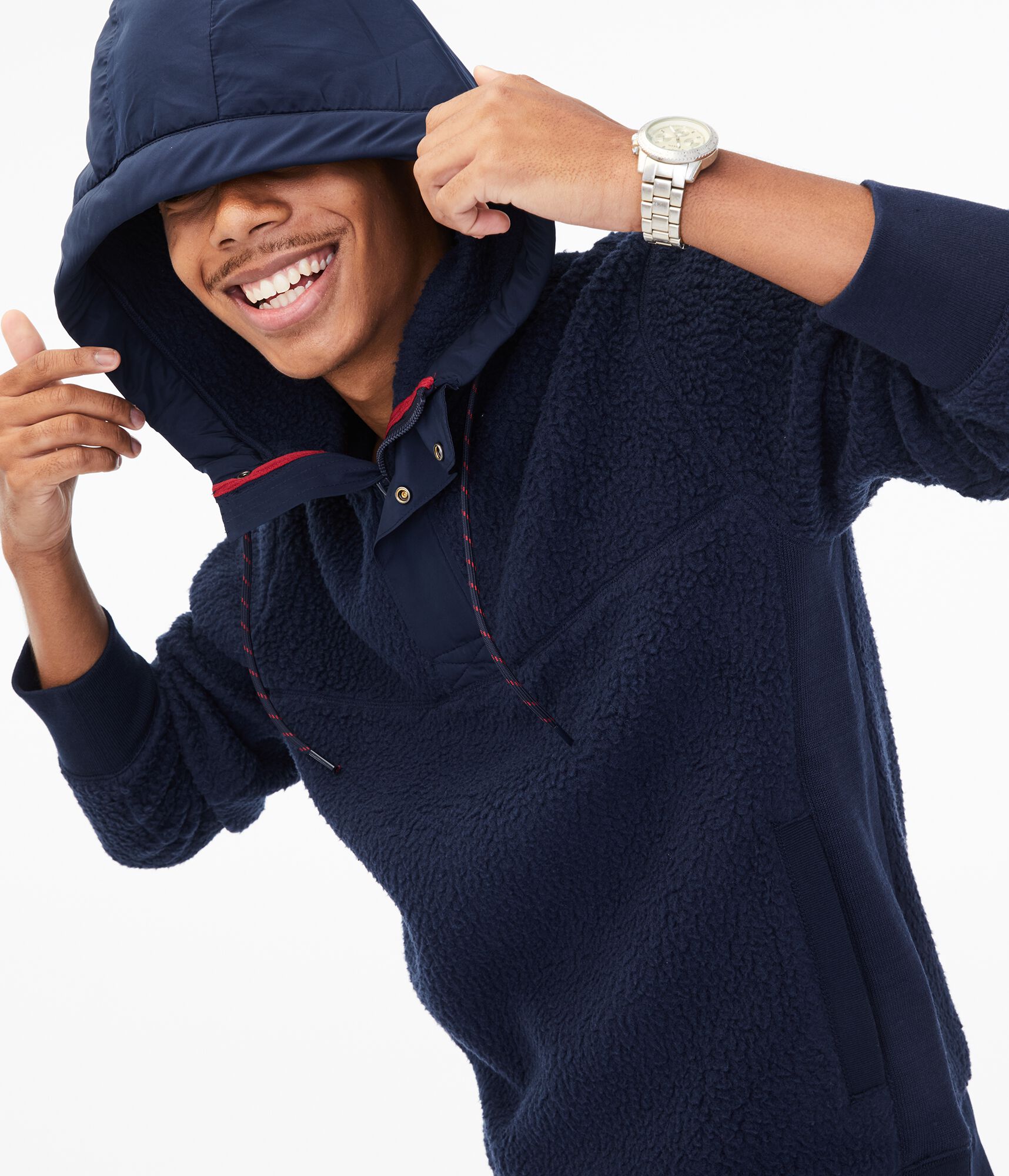 Sherpa Fleece Pullover Hoodie
