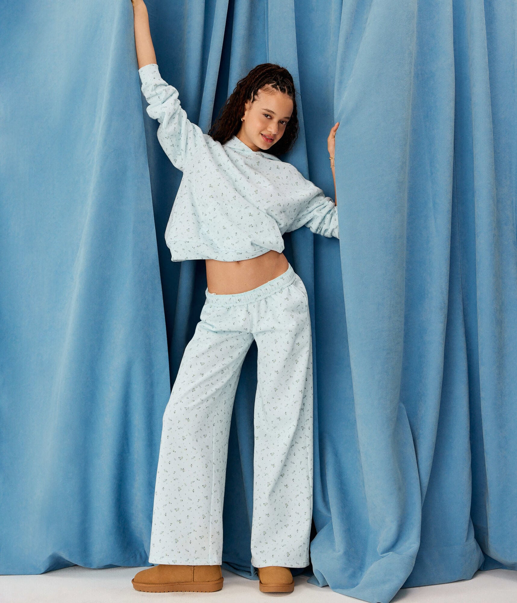 Demetra for Aero Floral Wide Leg Sweatpants
