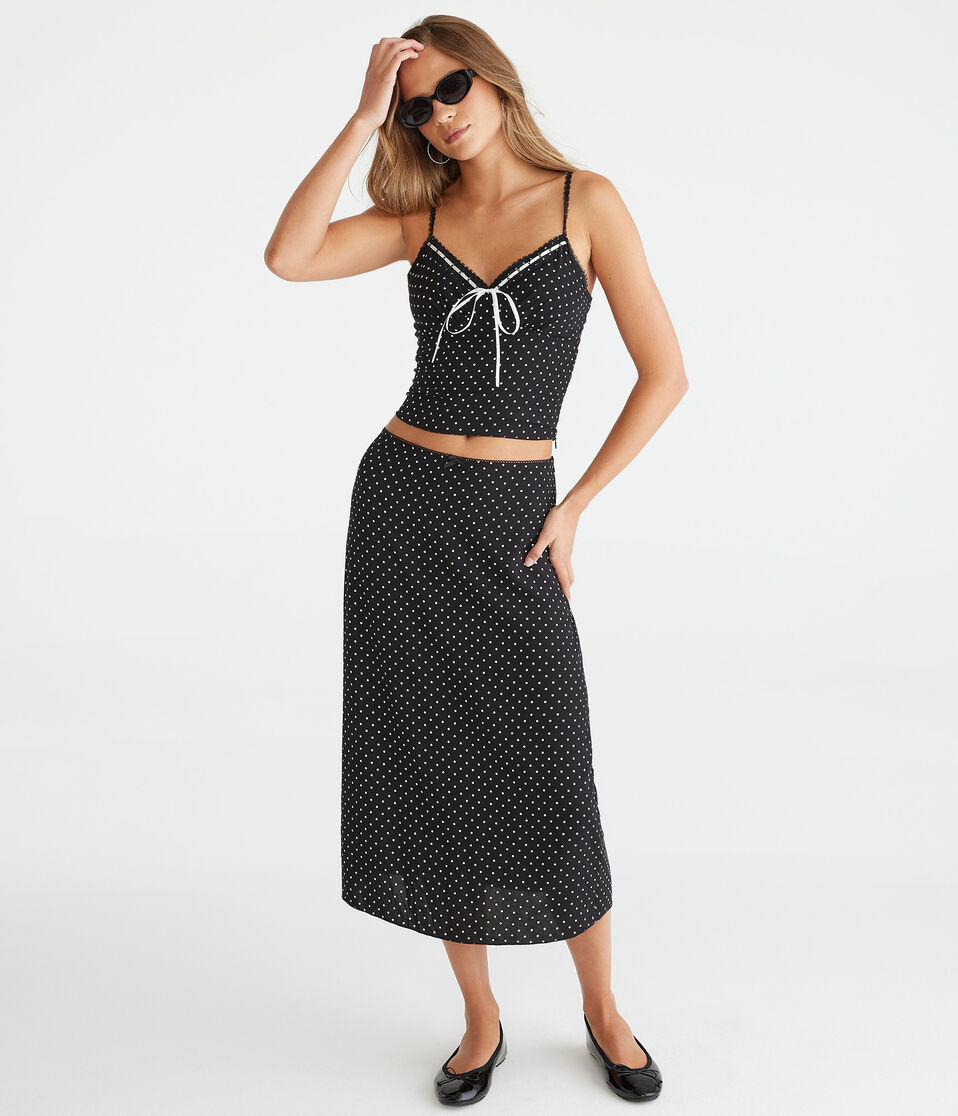 Polka Dot Maxi Skirt