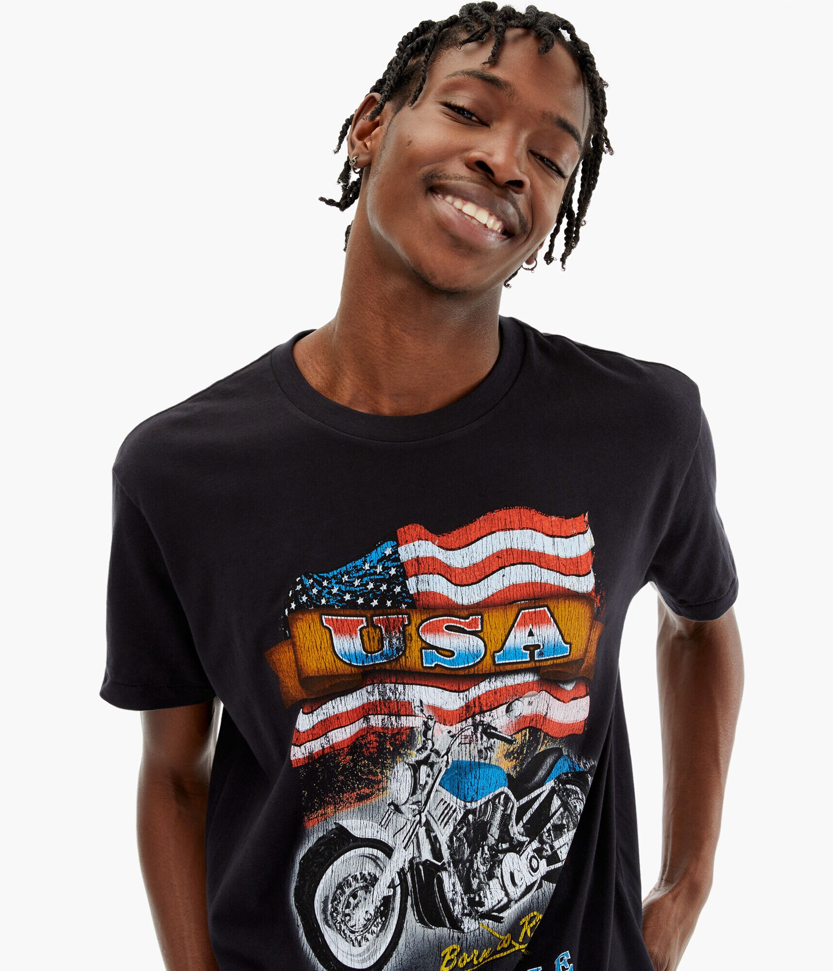 Aero Motorcycle Flag Graphic Tee