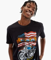 Aero Motorcycle Flag Graphic Tee