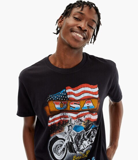 Aero Motorcycle Flag Graphic Tee