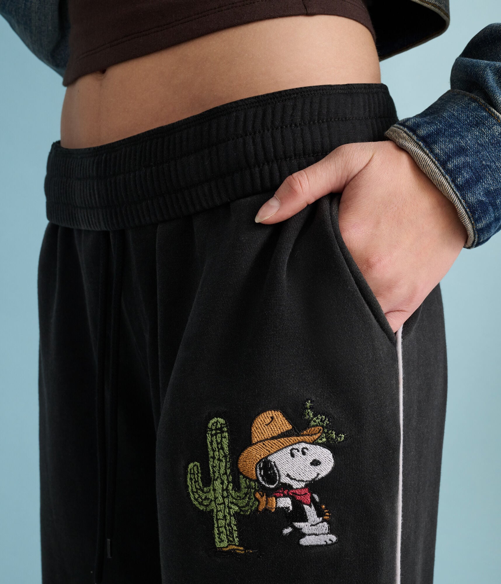 Peanuts® | Aéropostale Western Snoopy Cactus Straight Leg Sweatpants