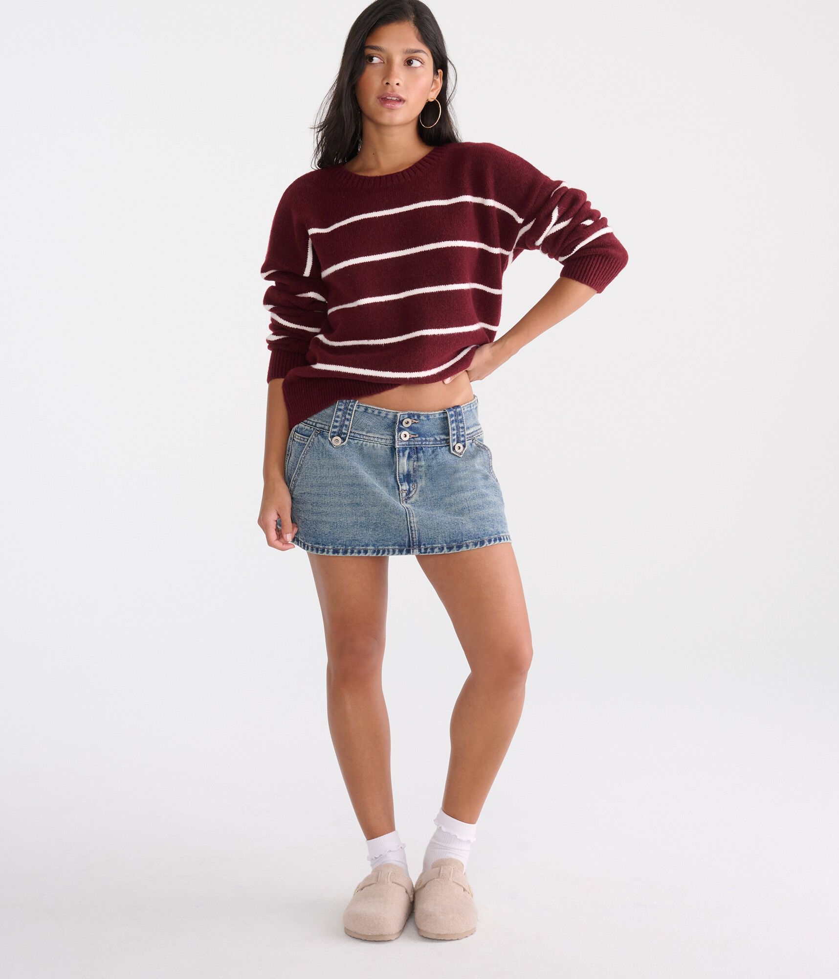 Small Stripe Crew Sweater