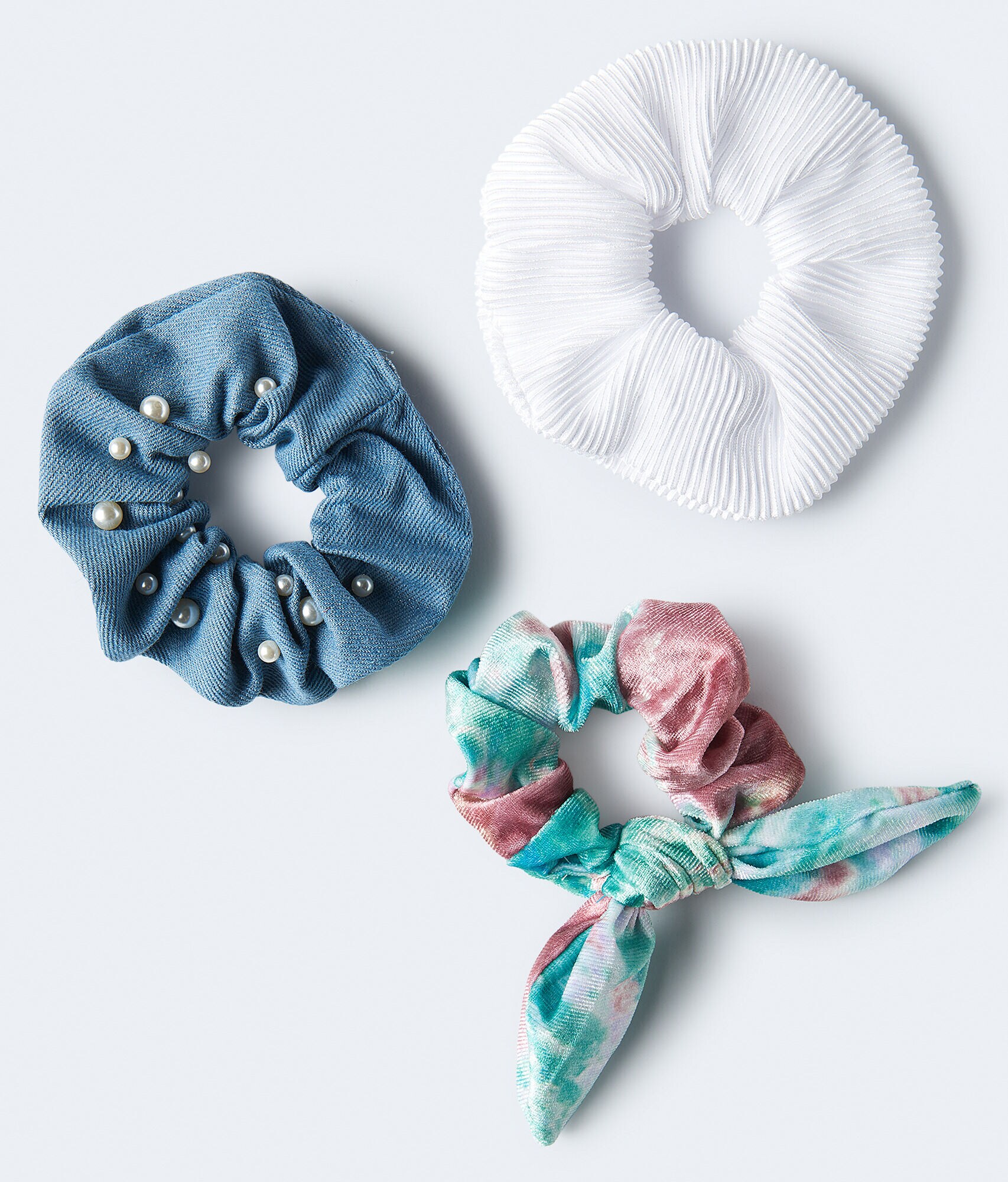 Velvet Tie-Dye Scrunchie 3-Pack