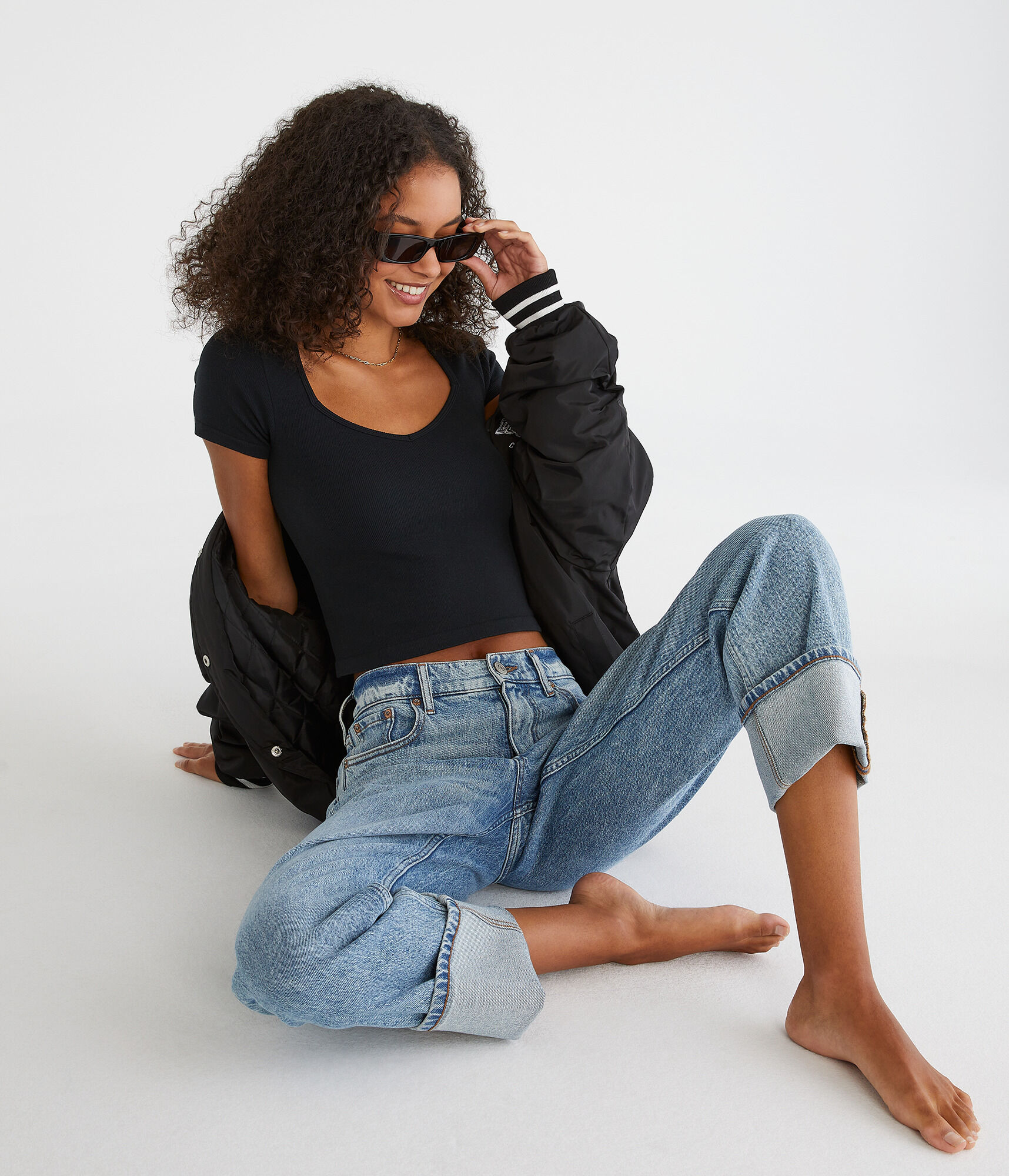 Seriously Soft Seamless Sweetheart Cropped Tee