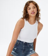 Cropped Reverse Racerback Tank