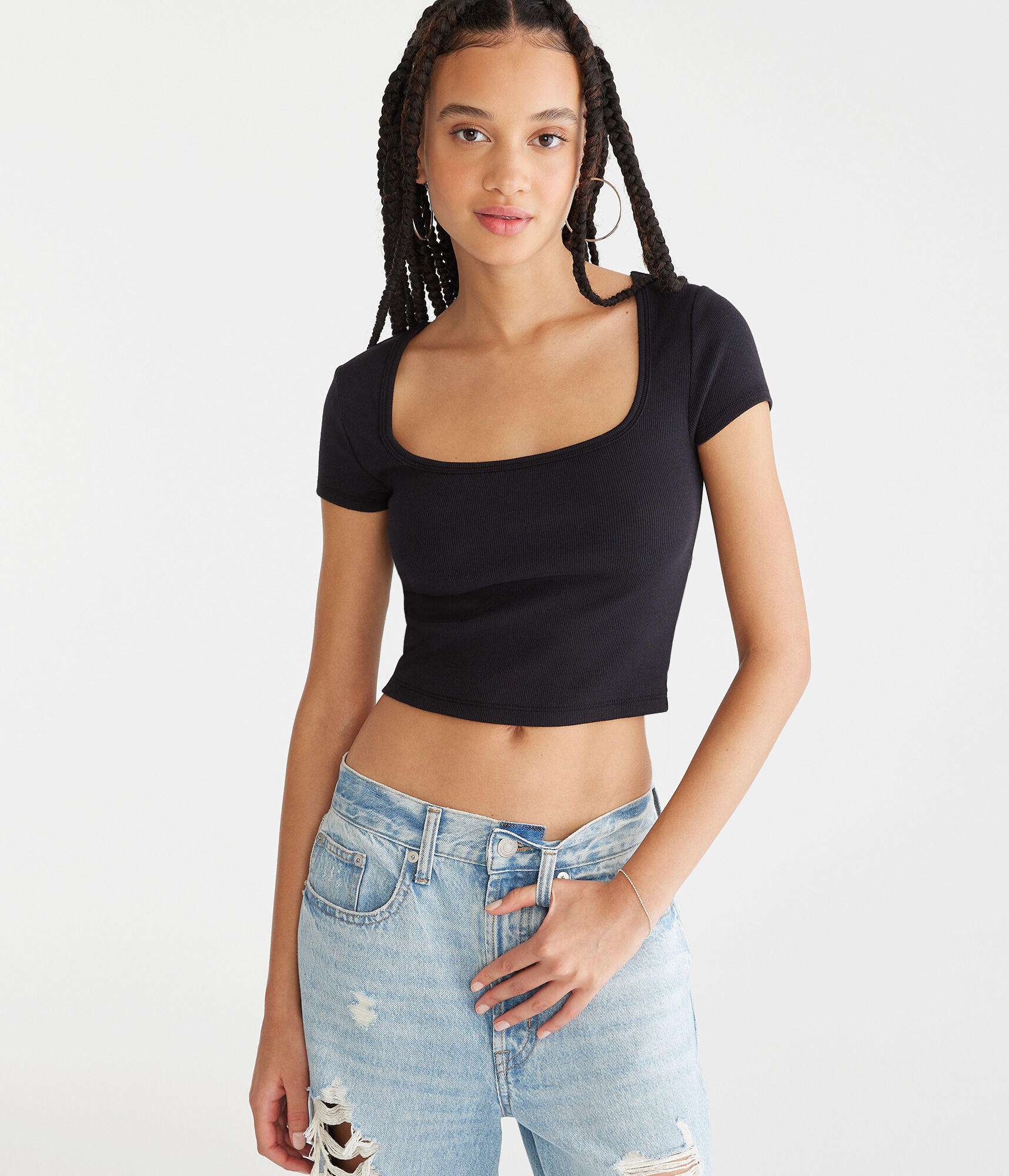 Seriously Soft Square-Neck Baby Tee