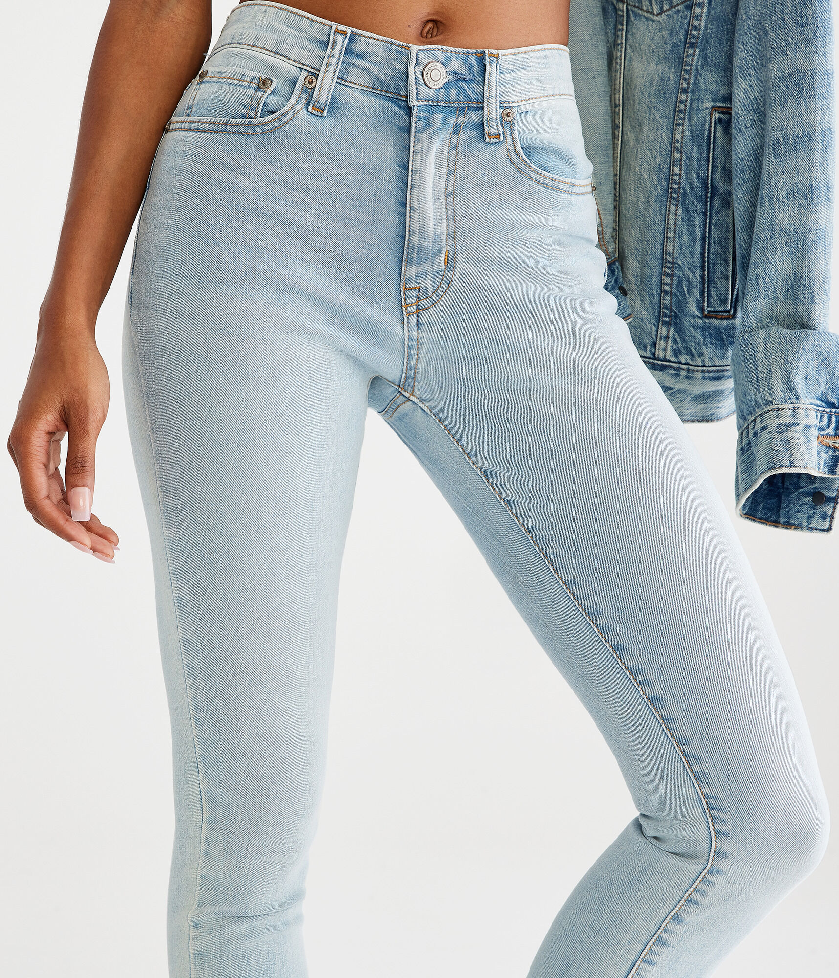 stretchy high waisted jeggings