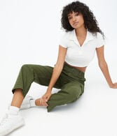 Micro Cropped Polo Tee