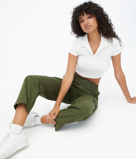 Micro Cropped Polo Tee