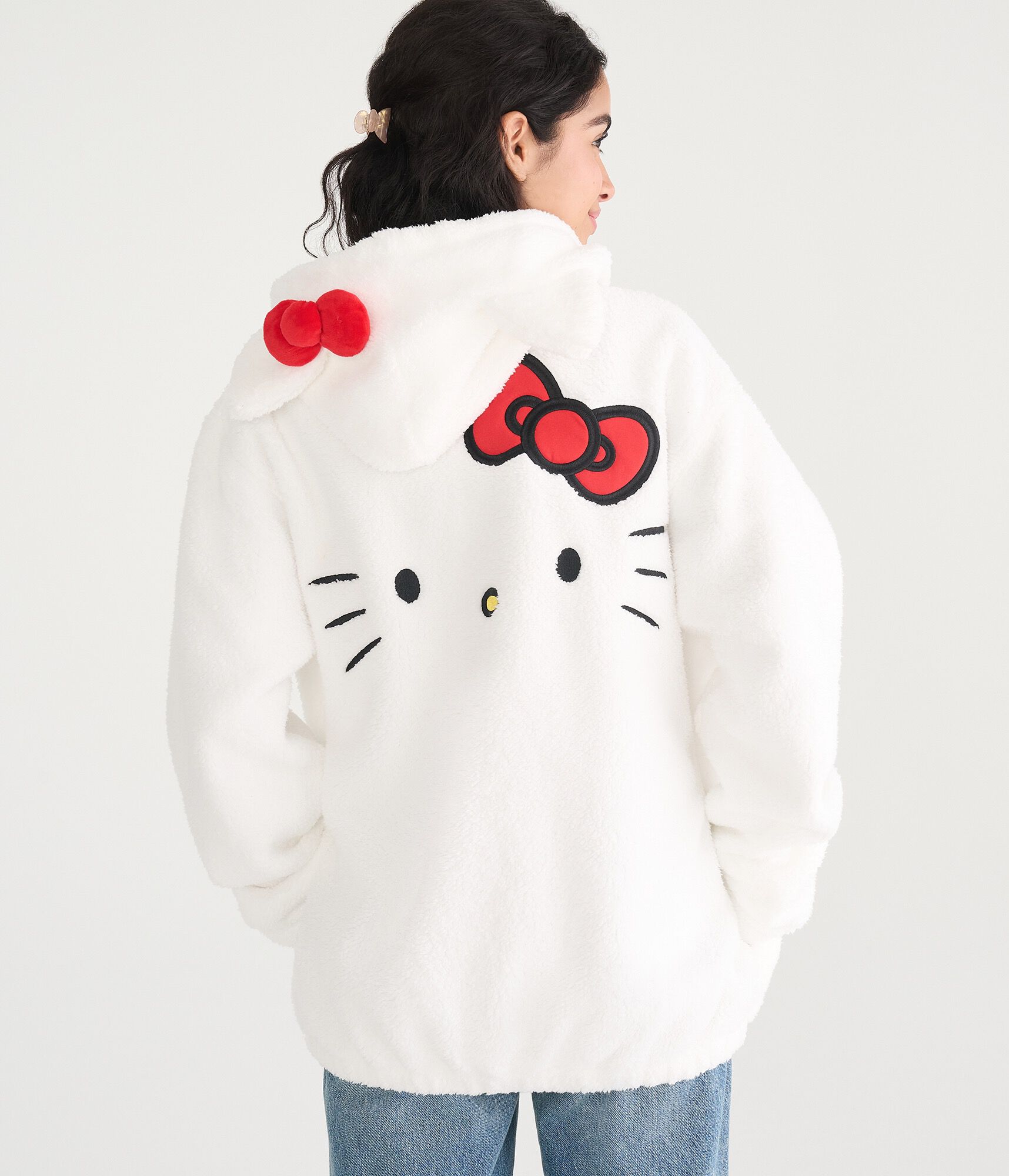 Hello Kitty Sherpa Fleece Full-Zip Hoodie
