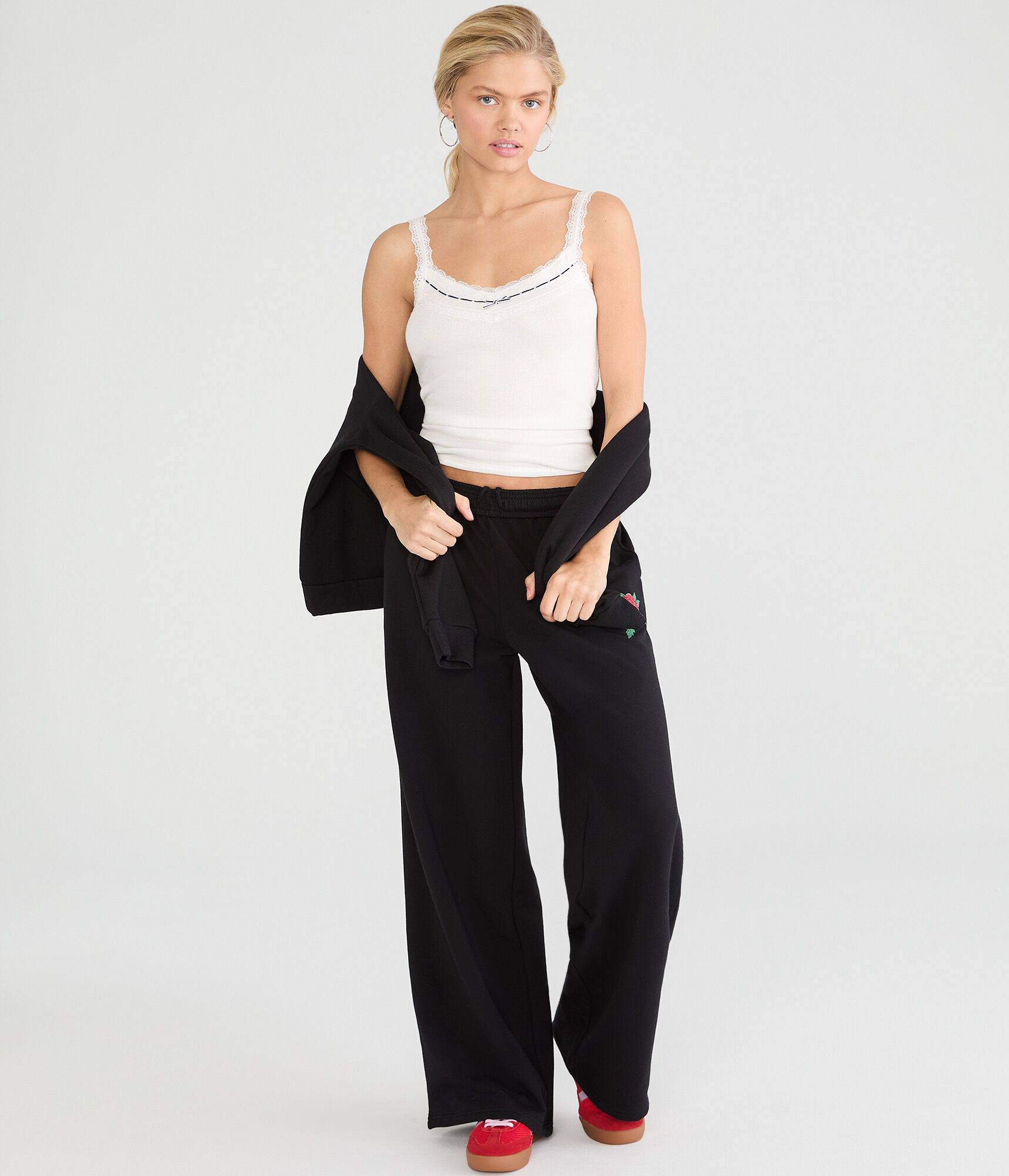 Ribbon & Lace Scoop-Neck Tank