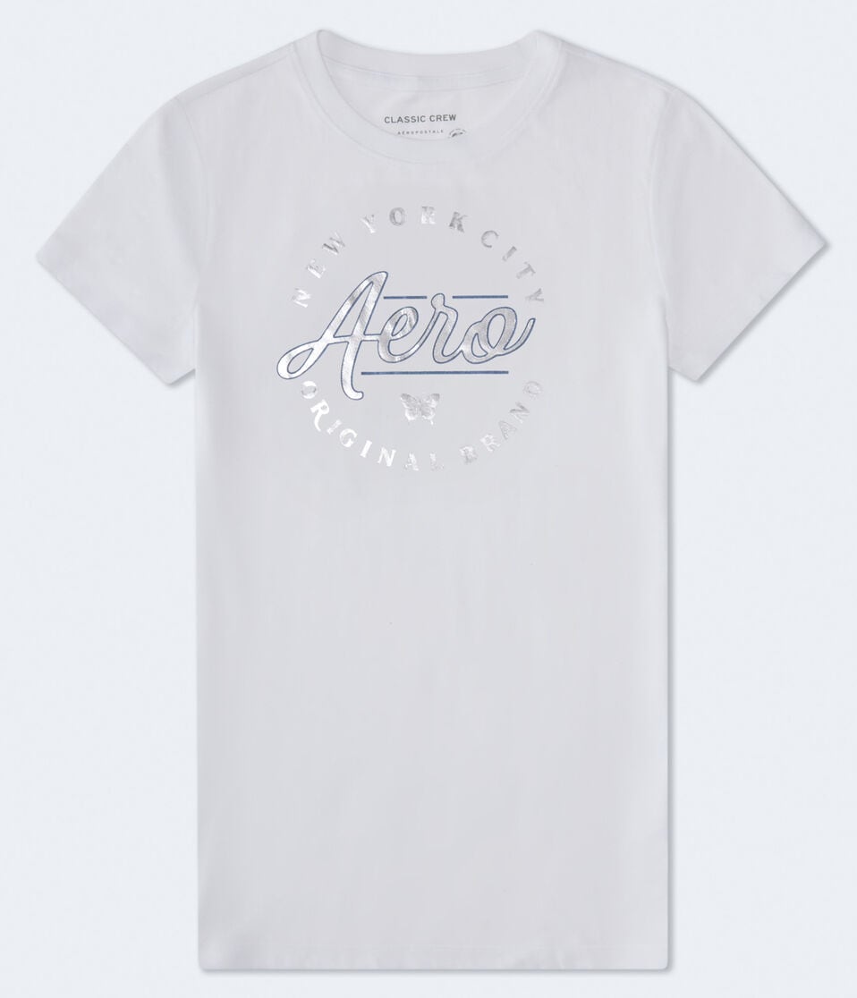 Aero Script Butterfly Foil Graphic Tee