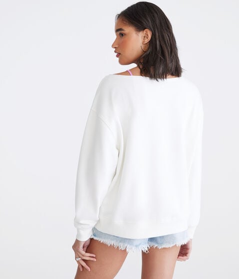 Washed Off-The-Shoulder Sweatshirt Washed Off-The-Shoulder Sweatshirt