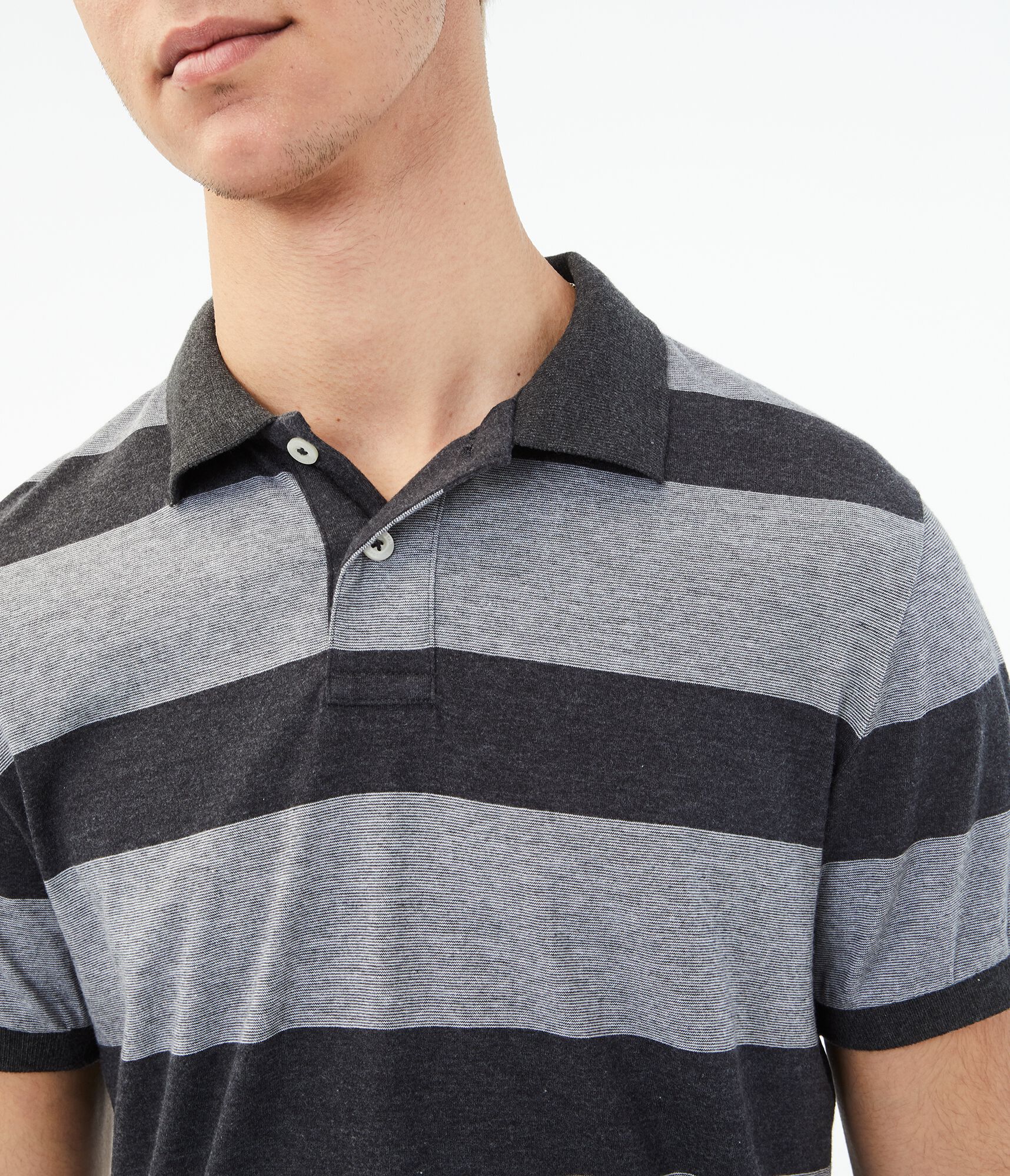Thick Stripe Jersey Polo