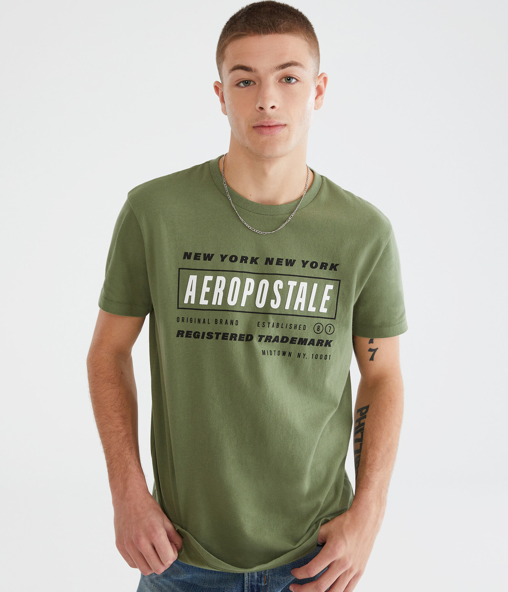 Aeropostale New York Box Logo Graphic Tee