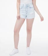 Premium Seriously Stretchy Super High-Rise Curvy Denim Shorty Shorts