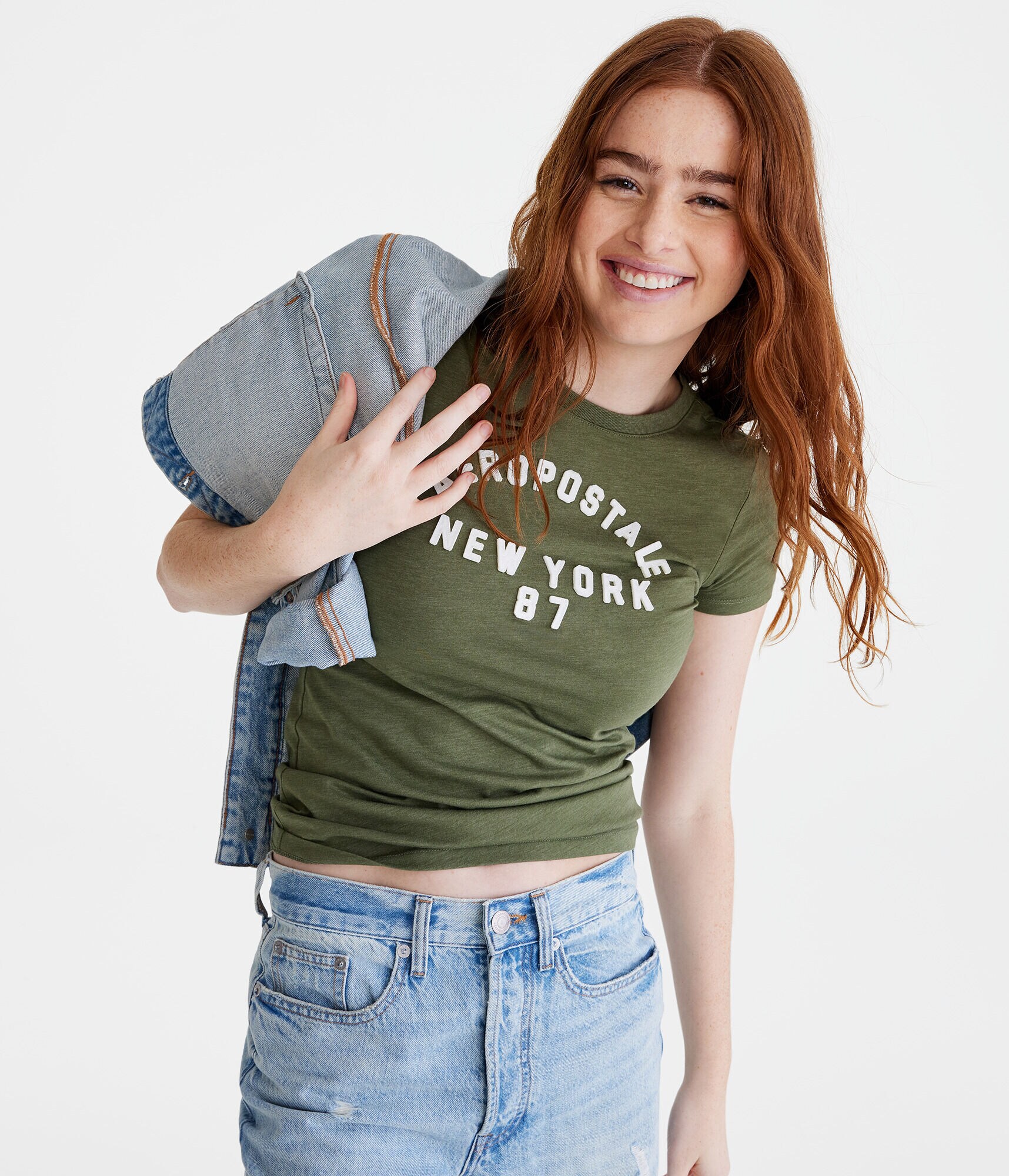 Aeropostale New York 87 Appliqu&eacute; Graphic Tee