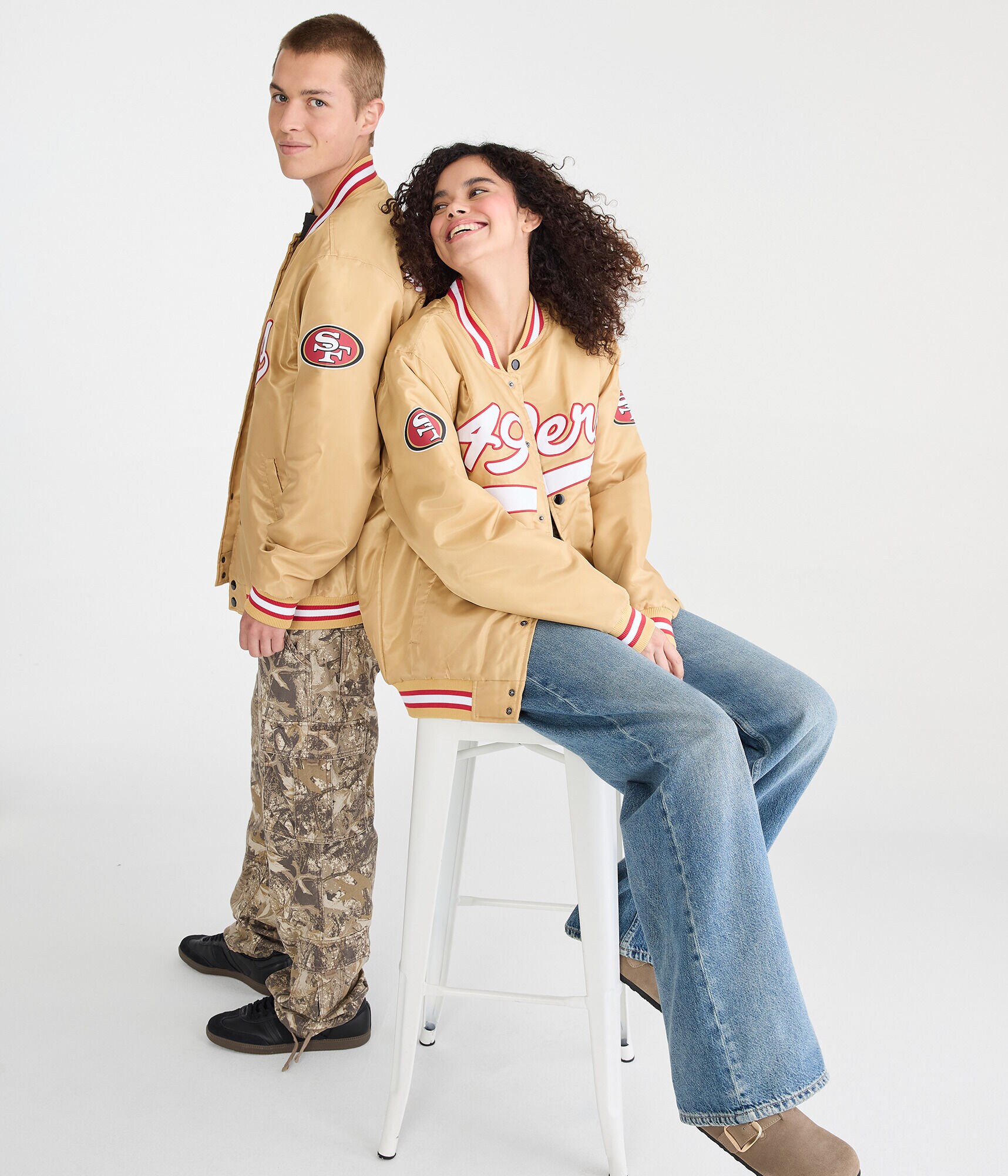 San Francisco 49ers Satin Bomber Jacket